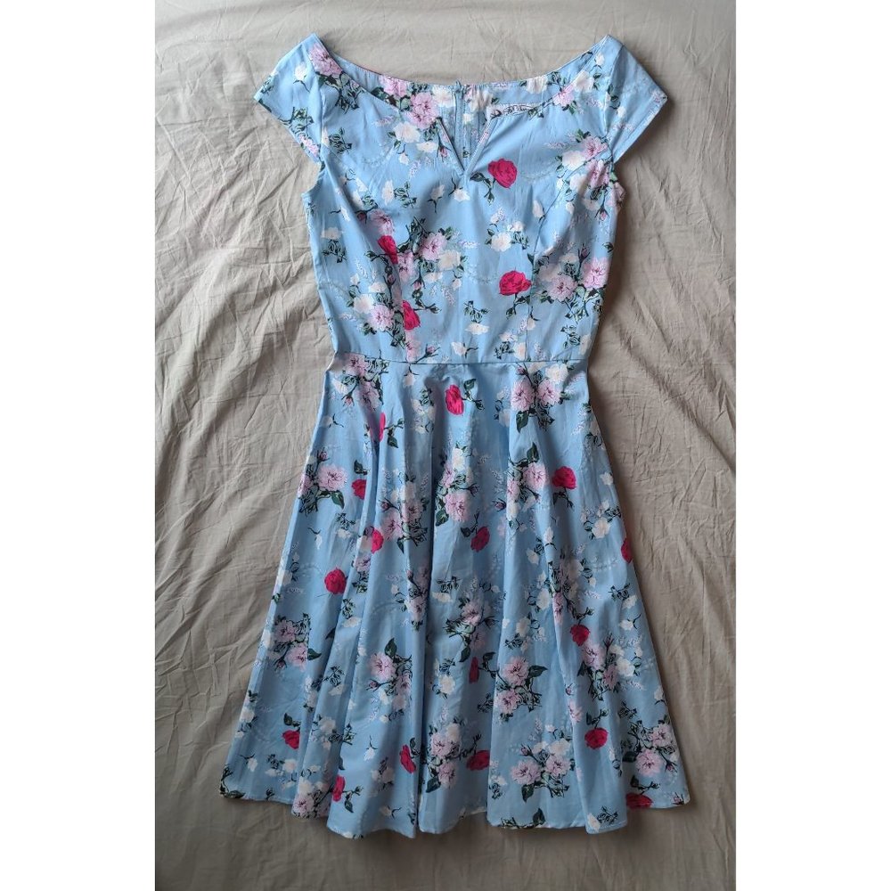 Hell Bunny Vixen Belinda Vintage Floral Rose Dress